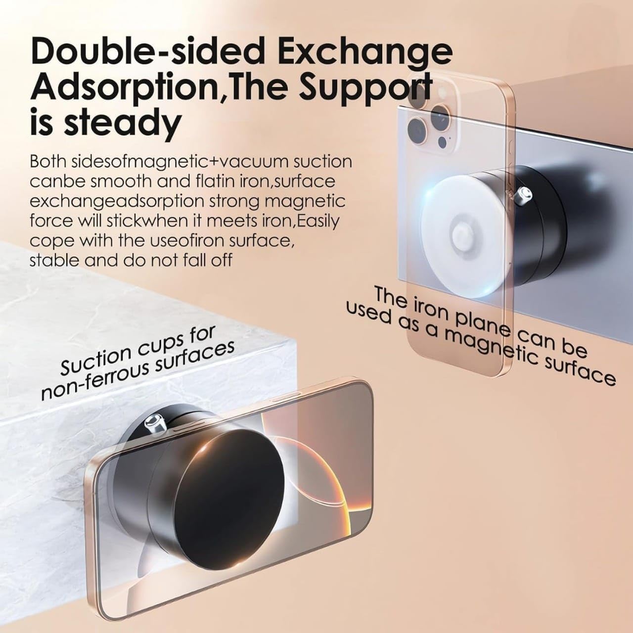 Vacuum Magnetic Suction Phone Holder